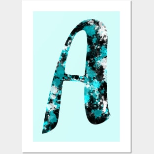 Paint Splash Letter A Posters and Art